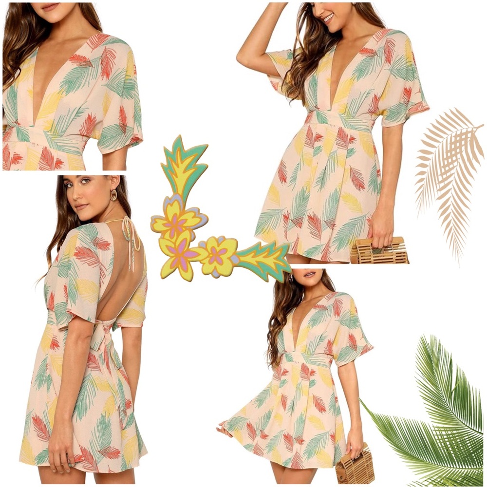 Adorable Palm Mini Dress